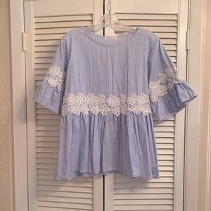 Chicwish blue & white top size M
